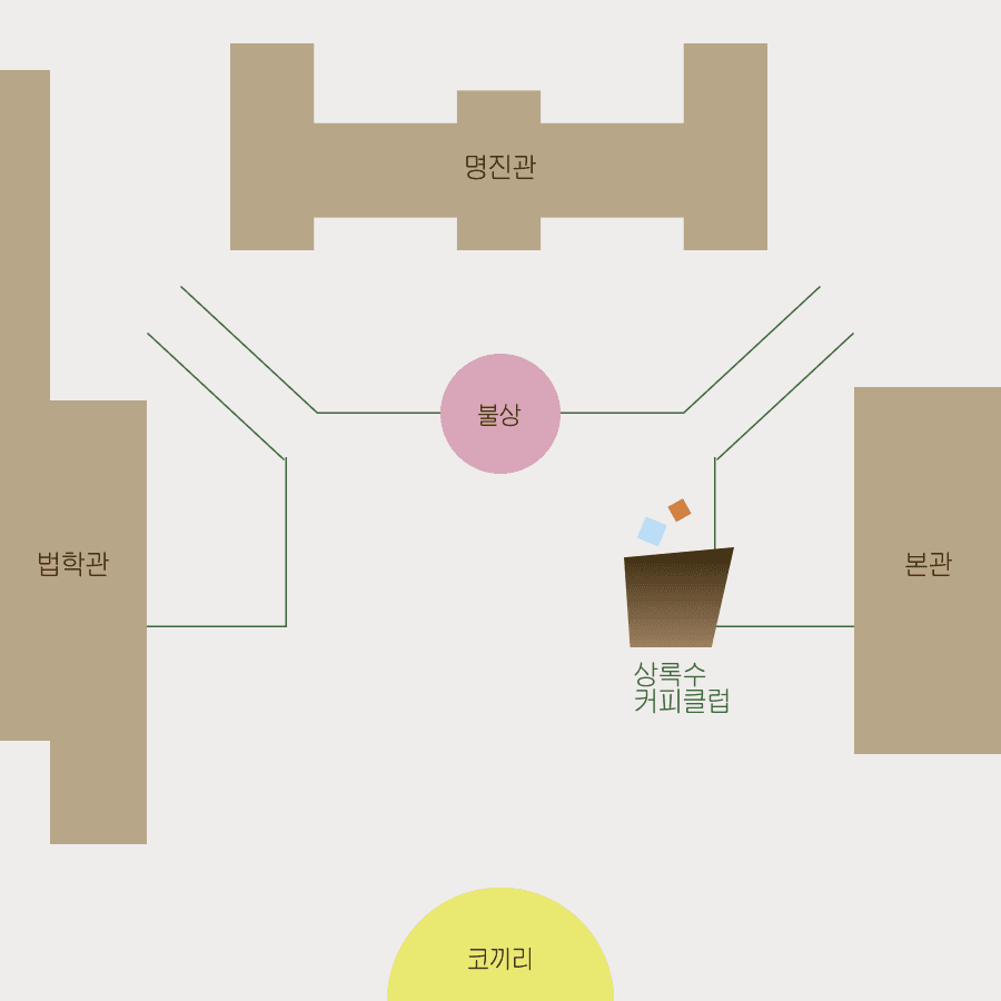상록수커피클럽 부스 위치 안내도